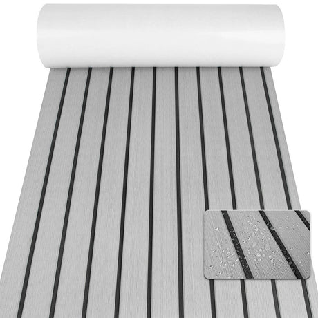 Striped Marine Decking Mat, Grey 240x30cm