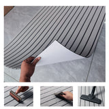 Striped Marine Decking Mat, Grey 240x45cm