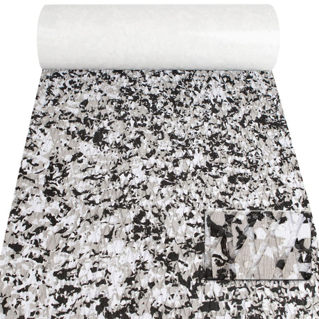 EVA boat deck mat in black and white camouflage