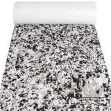 Snow Camouflage Marine Decking Mat, Black and White 240x30cm