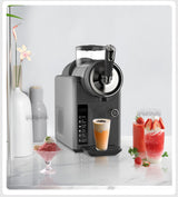 Dark grey compact cold drink and ice cream maker with 1.8 L transparent tank