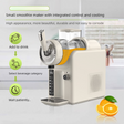 White 5 in 1 cold drink and ice cream maker with transparent 1.8 L tank