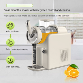 White 5 in 1 cold drink and ice cream maker with transparent 1.8 L tank