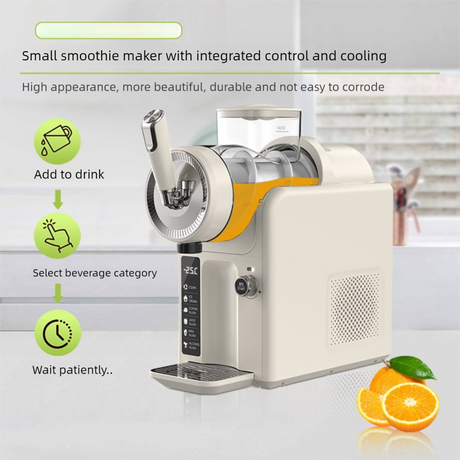 White 5 in 1 cold drink and ice cream maker with transparent 1.8 L tank