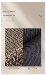 Absorbent non slip woven kitchen mat in brown