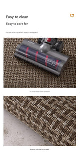 Absorbent woven kitchen runner mat grey