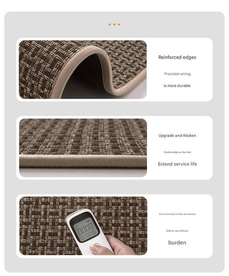 Absorbent woven kitchen runner mat grey