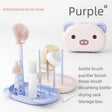 Portable Baby Bottle Cleaning Brush Set Purple