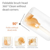 Portable Baby Bottle Cleaning Brush Set White