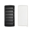 Forclaz black silicone tray making long bar ice cubes, two pack