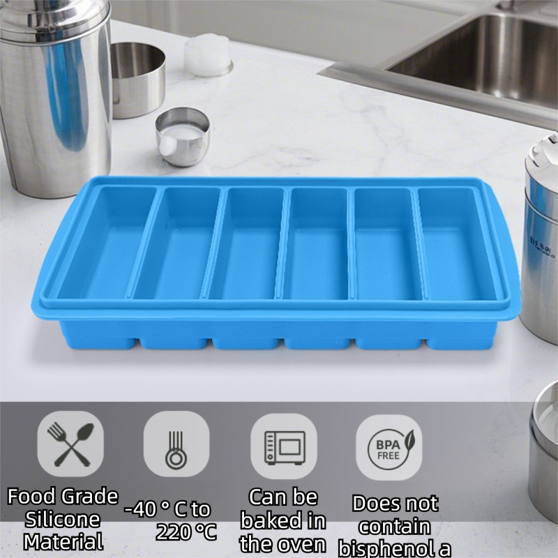 Wolfgang Long Silicone Ice Cube Tray, Yellow, 2pcs