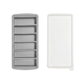 Sustenpass grey silicone tray making long bar ice cubes, two pack