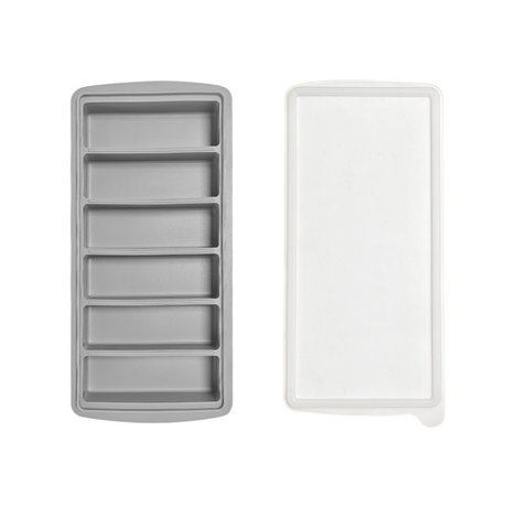 Sustenpass grey silicone tray making long bar ice cubes, two pack