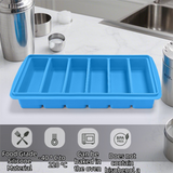 Sustenpass Long Silicone Ice Cube Tray, Grey, 2pcs