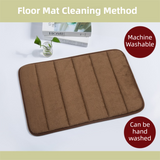 Grey 40 x 120 cm bath mat runner shown flat with rounded edges