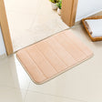 Khaki polyester bath mat runner 40 x 120 cm with soft short pile
