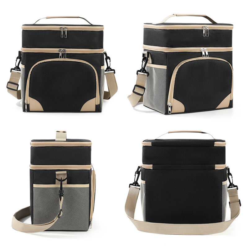 Rocamadour Insulated Lunch Bag, Dual Layer, 12L, Grey