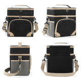 Rocamadour Insulated Lunch Bag, Dual Layer, 12L, Navy Blue
