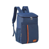 Beynac insulated cooler backpack in navy blue with padded shoulder straps