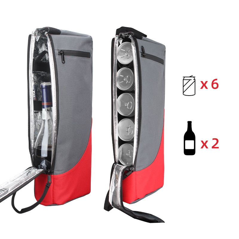 Insulated Golf Cooler Bag Portable Thermal Carrier Holds 6 Cans or 2 Wine