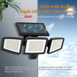 210 LED solar security light 2500 lumen with motion sensor and remote IP65