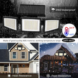 210 LED solar security light 2500 lumen with motion sensor and remote IP65