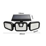 74 LED solar security light with motion sensor and 3 adjustable heads IP65