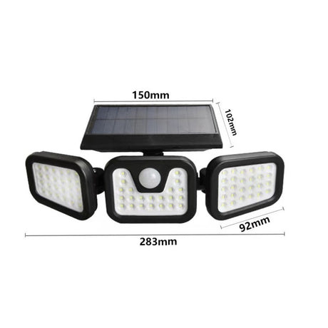 74 LED solar security light with motion sensor and 3 adjustable heads IP65