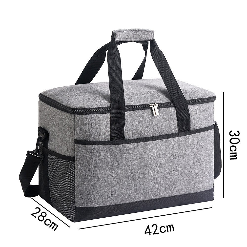 Grey 35 litre soft sided insulated cooler bag for camping