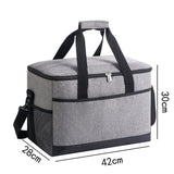 Grey 35 litre soft sided insulated cooler bag for camping