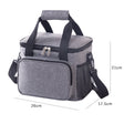 Grey compact 10 litre insulated lunch bag with shoulder strap