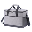 Grey 30 litre Oxford cloth insulated cooler bag with shoulder strap
