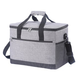 Grey 30 litre Oxford cloth insulated cooler bag with shoulder strap