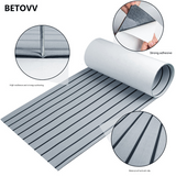 Non slip EVA foam marine decking sheet in grey with black stripes