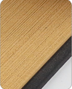 Faux teak boat decking strip in gold and black