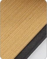 Faux teak boat decking strip in gold and black