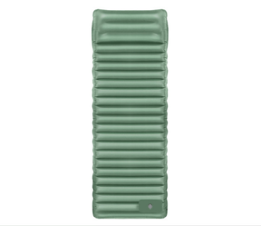 Healy green and grey PVC inflatable camping air mattress