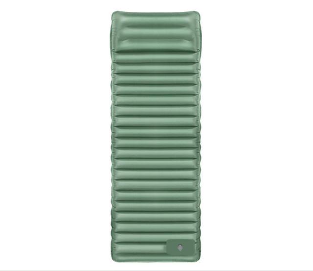 Healy green and grey PVC inflatable camping air mattress