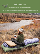 Healy Air Mattress Double, Outdoor Camping, Green and Grey