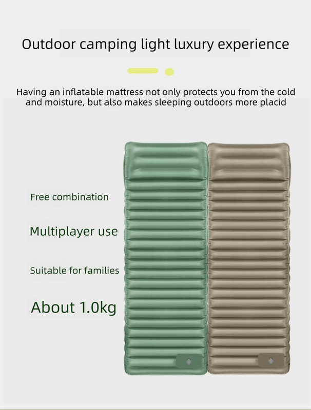 Healy Air Mattress Double, Outdoor Camping, Desert and Grey