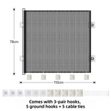 Black retractable mesh safety gate for babies and pets