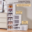 Norval Foldable Shoe Storage Organiser, White