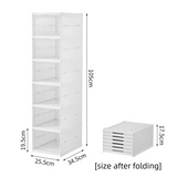 Elmhurst 6 Tier Foldable Shoe Storage Organiser, Grey image 4