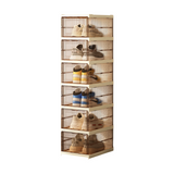 Coleraine Foldable Shoe Storage Organiser, Transparent Brown
