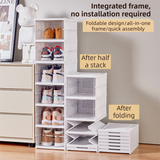 Coleraine Foldable Shoe Storage Organiser, Transparent Brown image 3