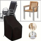 Round Table and Lounge Chair Cover Set, Black 185cm 2pcs