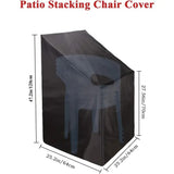 Round Table and Lounge Chair Cover Set, Black 185cm 2pcs