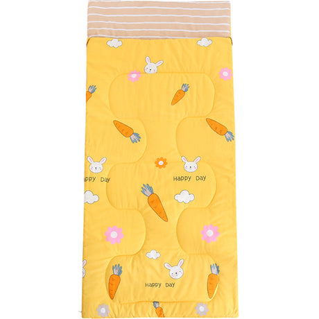 Quilted washed cotton nap sleeping bag