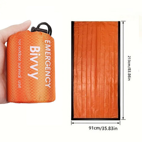 Emergency Thermal Bivvy Sleeping Bag, orange, with carry sack