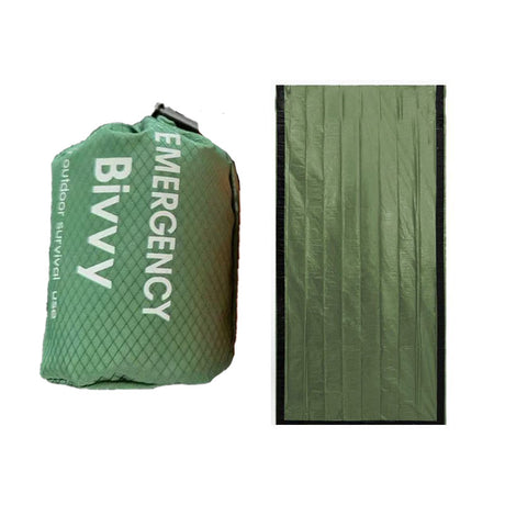 Emergency Thermal Bivvy Sleeping Bag Set of 2, green